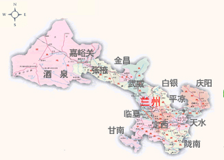甘肃省行政区划图