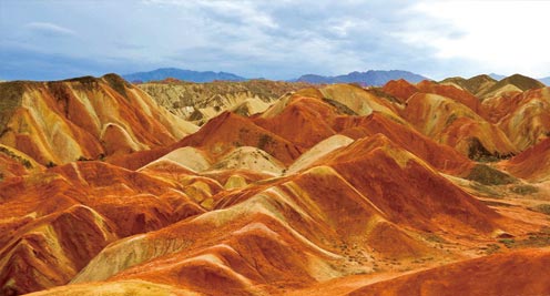 张掖丹霞夕照如画