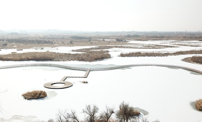 【“飞阅”中国】一场降雪后，“金张掖”变“水墨画”