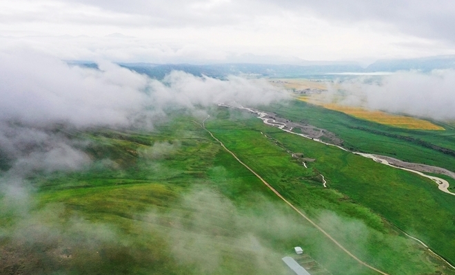 【“飞阅”中国】甘肃肃南：云雾之下的夏日塔拉草原